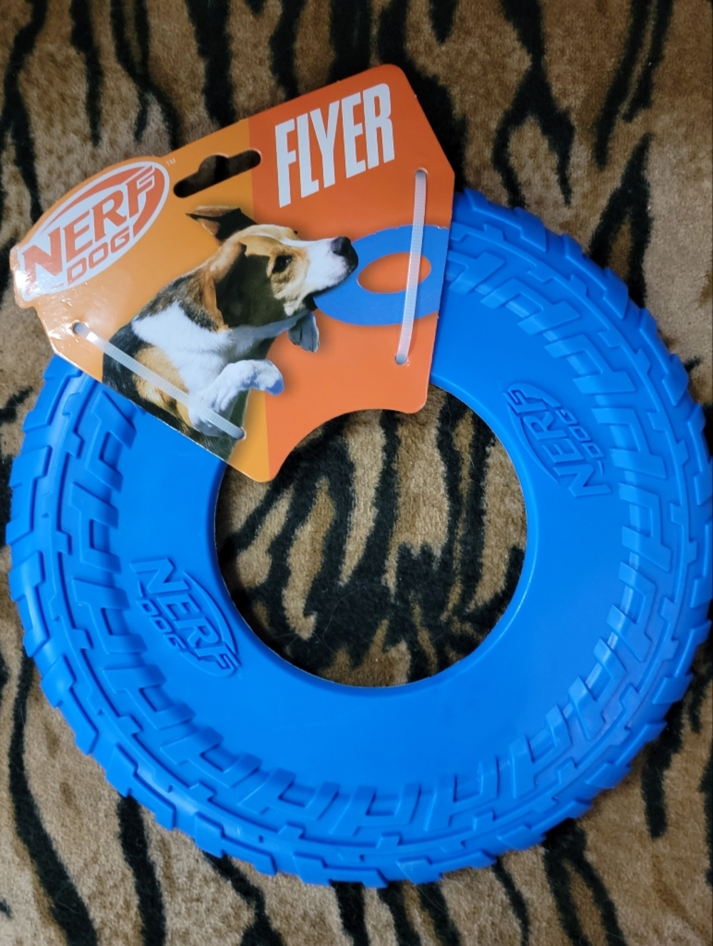 Nerf Dog Blue Flyer Frisbee 10 in. Various prints